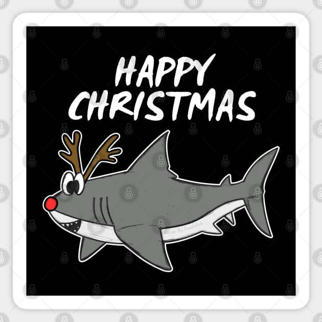 Christmas Shark Rudolf The Reindeer Xmas 2021 Sticker by doodlerob